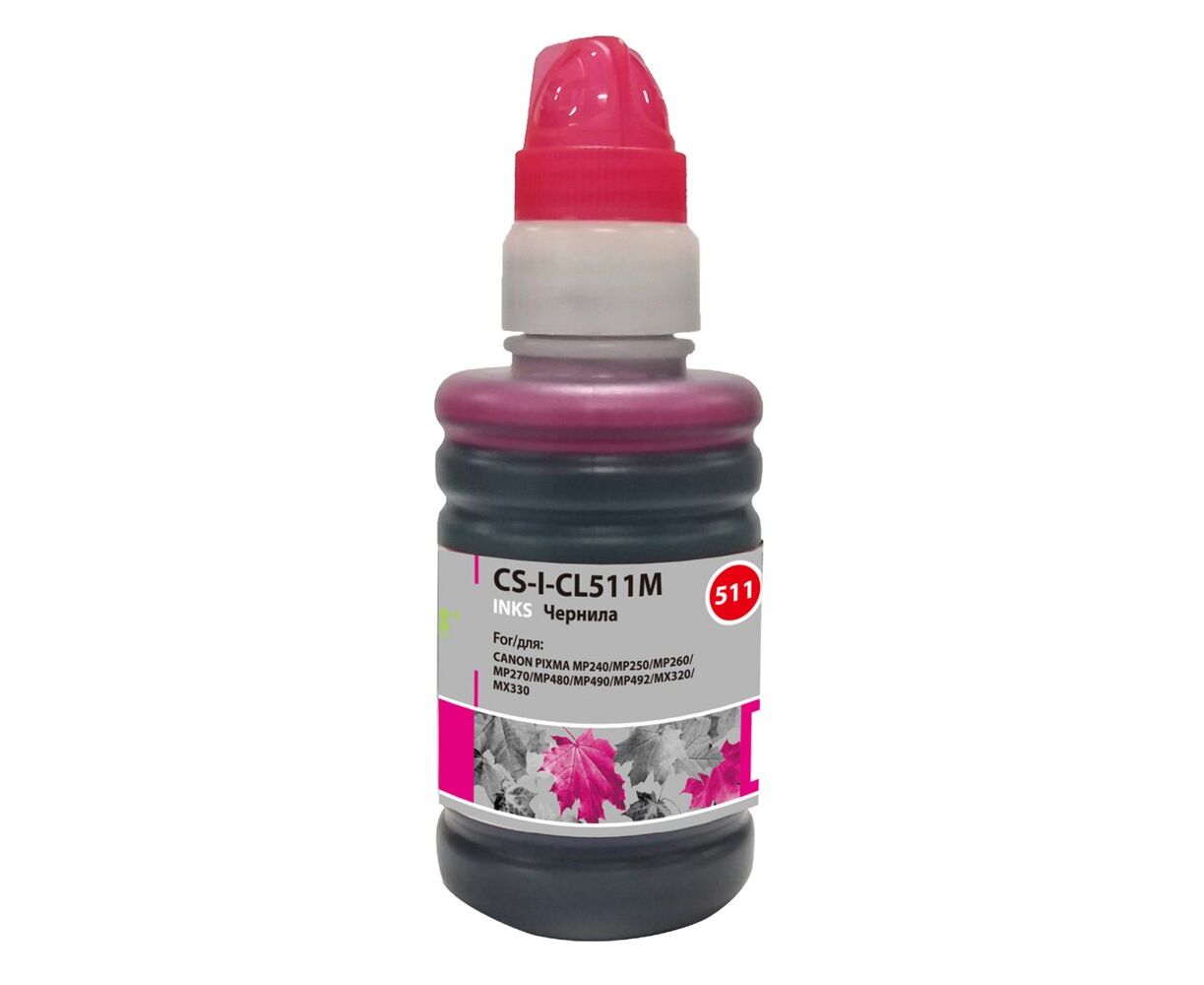Чернила Cactus CS-I-CL511 M пурпурный 100мл для Canon Pixma MP240/MP250/MP260/MP270/MP480