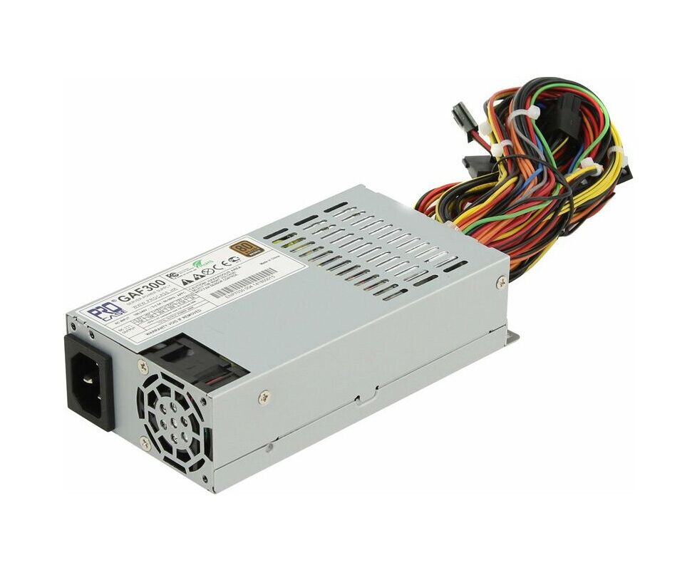 Блок питания Procase GAF300 1 U Flex ATX 1 FAN (300 W), 80+Bronze, 150*80*40mm, +5 B=14 A, +12 B=40 A, +3,3 B=13 A, 5 VSB=2 A