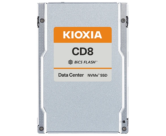 SSD KIOXIA CD8-V KCD8 XVUG800 G, 800 GB, U.3(2.5" 15mm), NV Me 1.4, PC Ie 4.0 x4, TLC, R/W 7200/1800 MB/s