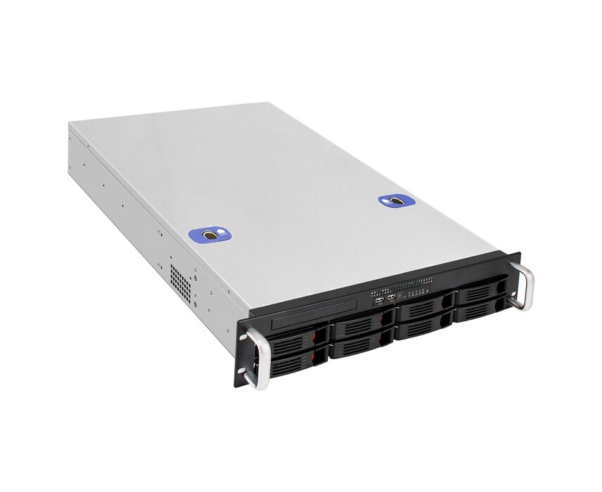 Корпус Exe Gate Pro 2 U660-HS08 EX294561 RUS RM 19", высота 2 U, глубина 660, Redundant БП 2x550 W, 8x Hot Swap, USB