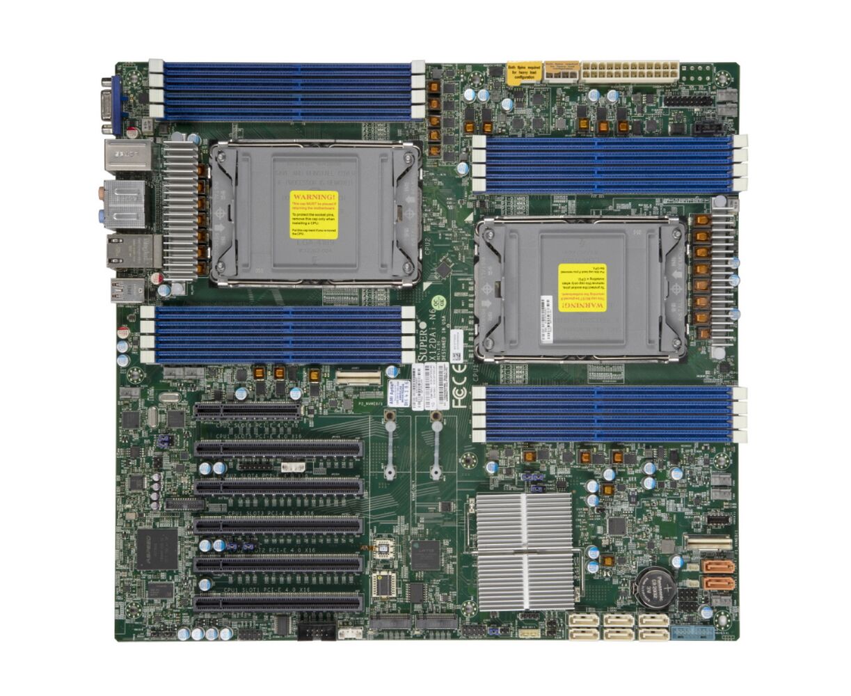 Материнская плата Supermicro MBD-X12 DAI-N6-B 2x CPU X12 DAI-N6 3rd Gen Xeon Scalable TDP 270 W/16x DIMM/ C621 A RAID 0/1/5/10/2x1 Gb