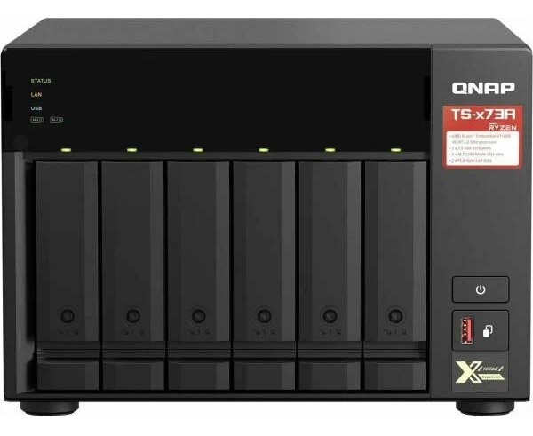 Сетевое хранилище NAS Qnap TS-673 A-8 G 6-bay настольный Ryzen V1500 B