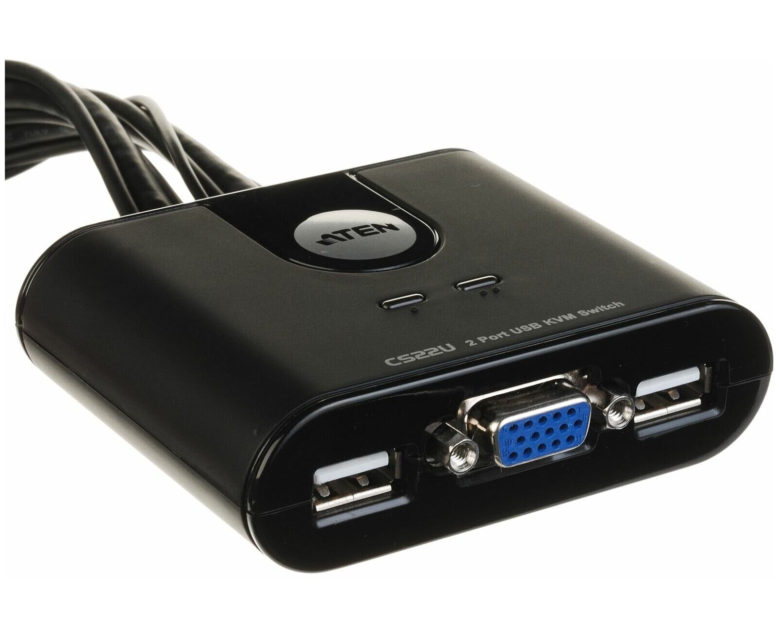 KVM-переключатель Aten CS22 U-AT 2-Port USB VGA Cable KVM Switch with Remote Port Selector