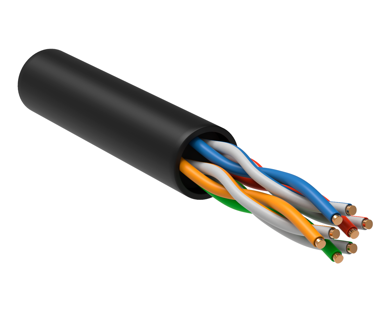 Кабель информационный ITK LC3-C5 E04-139 U/UTP кат.5 E 4х 2х 24 AWG solid LDPE черный (305м)