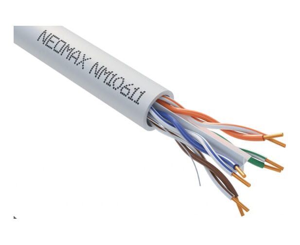 Витая пара NEOMAX NM10611 U/UTP cat.6 4 пары (305 м) 0.57 мм (23 AWG) Медь LSZH