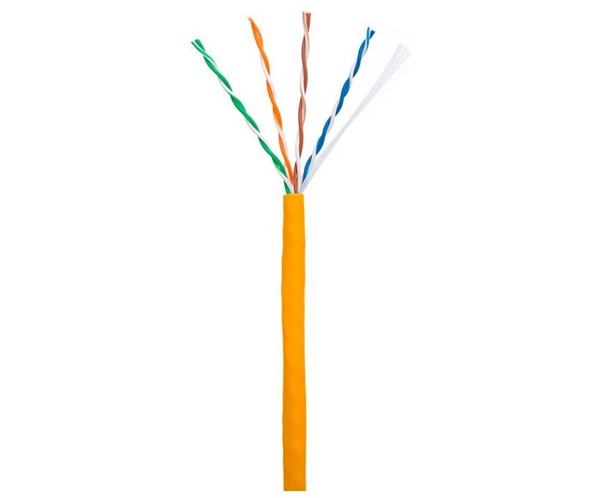 Кабель Netlan EC-UU004-5 E-LSZH-OR U/UTP 4 пары категория 5e внутренний LSZH оранжевый 305м