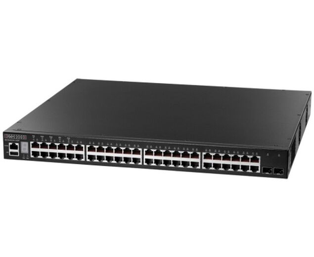 Коммутатор Edge-cor E (ECS4620-52 P) 48 x GE + 2 x 10 G SFP+ ports + 1 x expansion slot L3 Stackable Switch, 1 x RJ45, 1 x USB-A