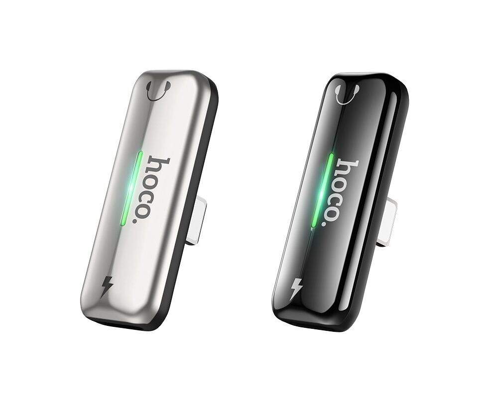 Адаптер audio для Lightning 8-pin Hoco LS27 (Metal Grey)