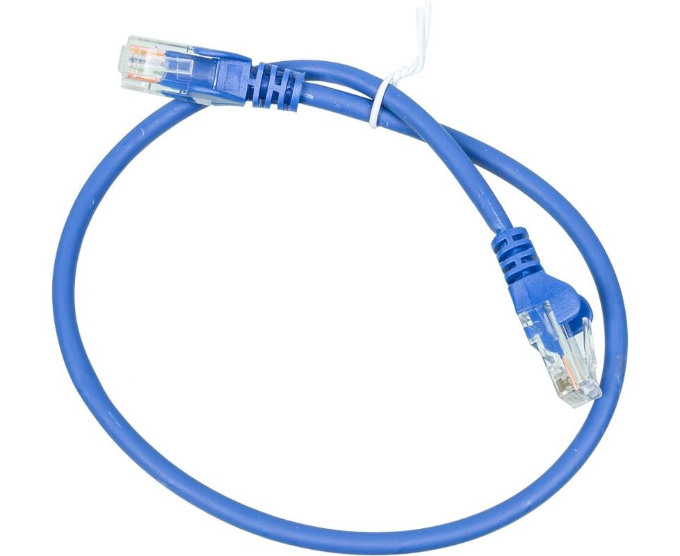 Патч-корд медный Lanmaster utp LAN-PC45/U5 E-0.5-BL синий вилка RJ-45-вилка RJ-45 кат.5е 0.5м LSZH (1шт)