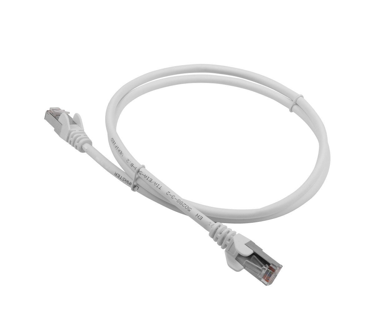 Патч-корд Lanmaster FTP LAN-PC45/S6 A-5.0-GY вилка RJ-45-вилка RJ-45 кат.6 А 5м серый LSZH (уп.:1шт)