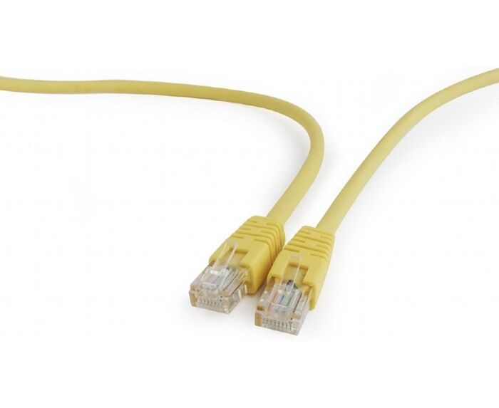 Патч-корд UTP5e, 10 м, литой, многожильный, биметалл CCA, 26 AWG, PVC, желтый CABLEXPERT PP12-10 M/Y