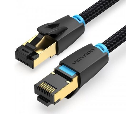 Патч-корд Vention IKGBJ прямой SFTP cat.8 RJ45 - 5м. Черный