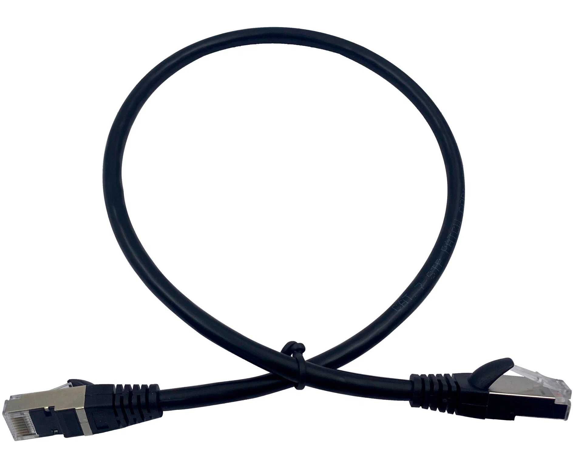 Патч-корд Buro (BU-7-0.5 M) STP 4 пары cat7 CCA molded 0.5м черный RJ-45 (m)-RJ-45 (m)