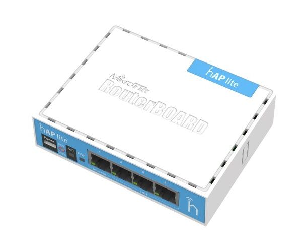Mikro Tik Router BOARD RB941-2n D-TC (h AP Lite), Wi-Fi Роутер, 2.4 G Hz, 802.11b/g/n, MIMO 2x2, 4x LAN
