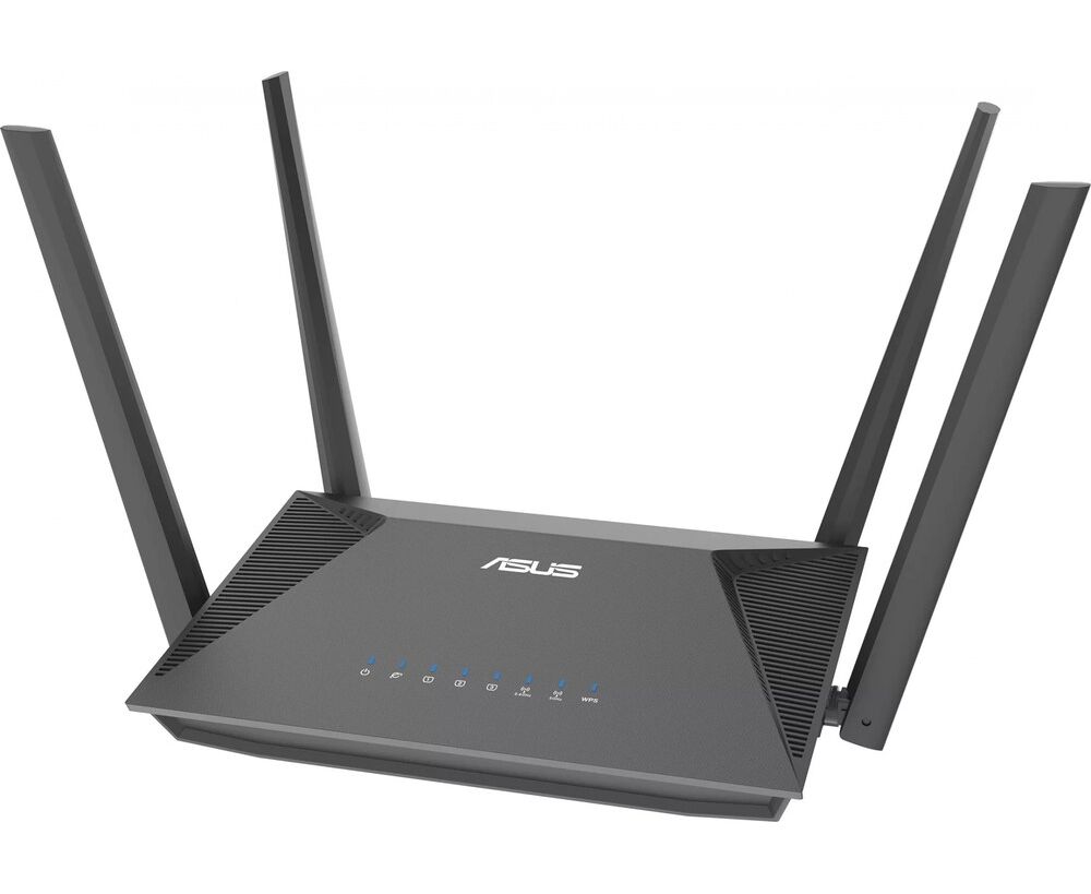 Роутер беспроводной Asus RT-AX52 AX1800 10/100/1000 BASE-TX черный