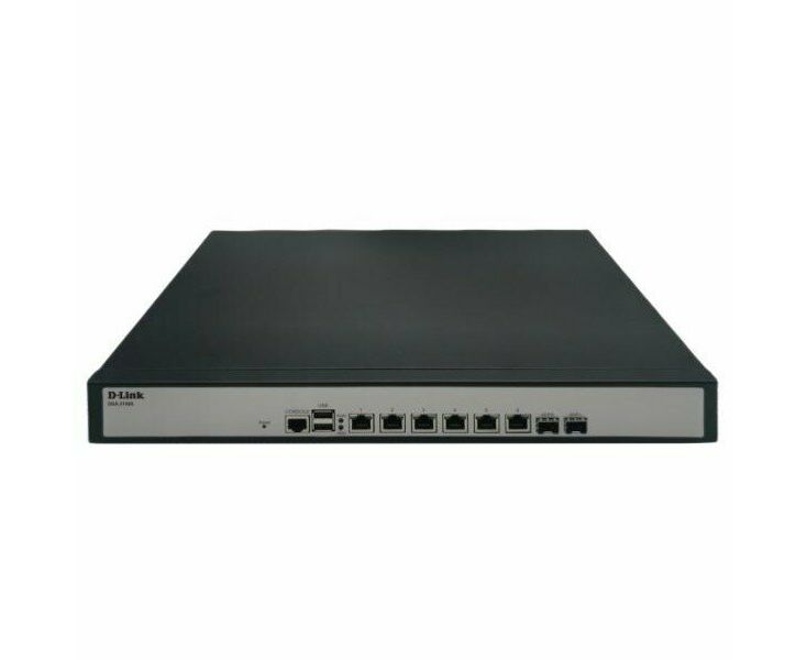 Маршрутизатор D-LINK DSA-2108 S/A1 A cервисный с 8 настраиваемыми портами (6x10/100/1000 Base-T, 2x1000 Base-X SFP) и 2 USB-портами
