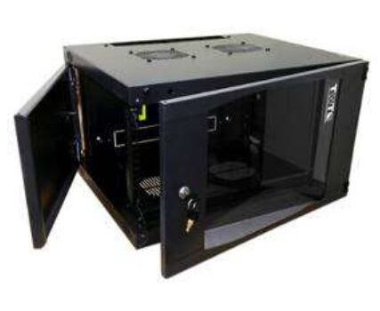 Шкаф коммутационный Lanmaster Next TWT-CBWNG-15 U-6 X4-BK 15 U 550x450мм пер.дв.стекл 60кг черный