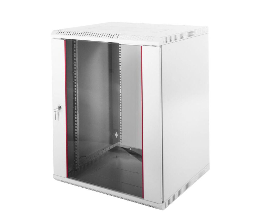 Шкаф коммутационный ЦМО ШРН-Э-12.500 серый 12 U 600x520мм пер.дв.стекл несъемн.бок.пан.