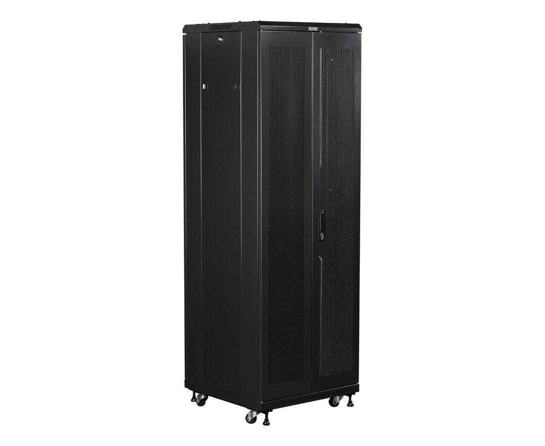 Шкаф коммутационный Lanmaster (TWT-CBB-18 U-6 X6-G1) напольный 18 U 600x600мм пер.дв.стекл задн.дв.спл.стал.лист