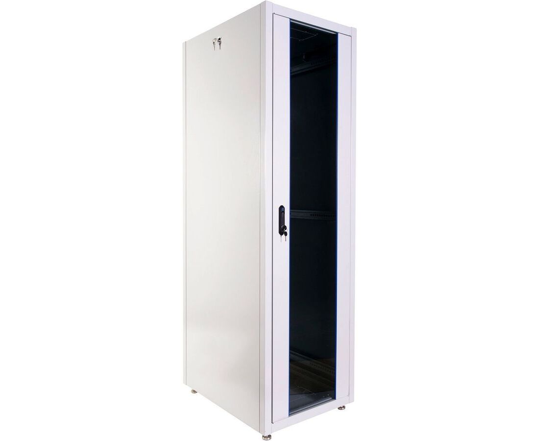 Шкаф коммутационный ЦМО (ШТК-Э-42.6.8-33 АА) напольный 42 U 600x800мм пер.дв.металл металл 2 бок.пан. направл.под закл.гайки 710кг серый 715мм 87кг 180г