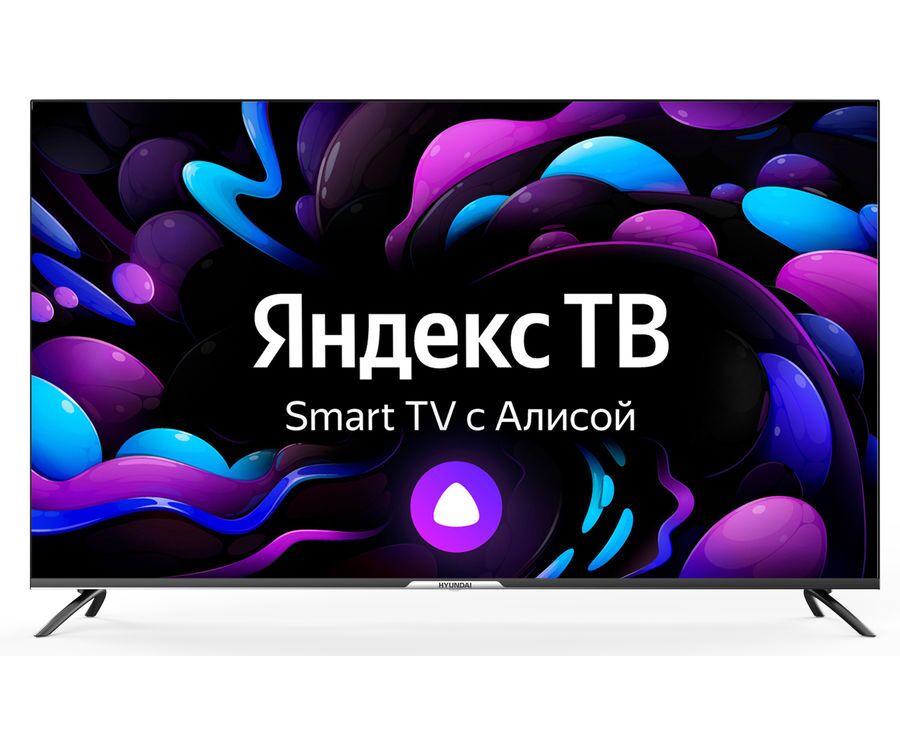 65" Телевизор Hyundai H-LED65 BU7003 черный 3840x2160, 4 K Ultra HD, 60 Гц, Wi-Fi, Smart TV, Яндекс ТВ