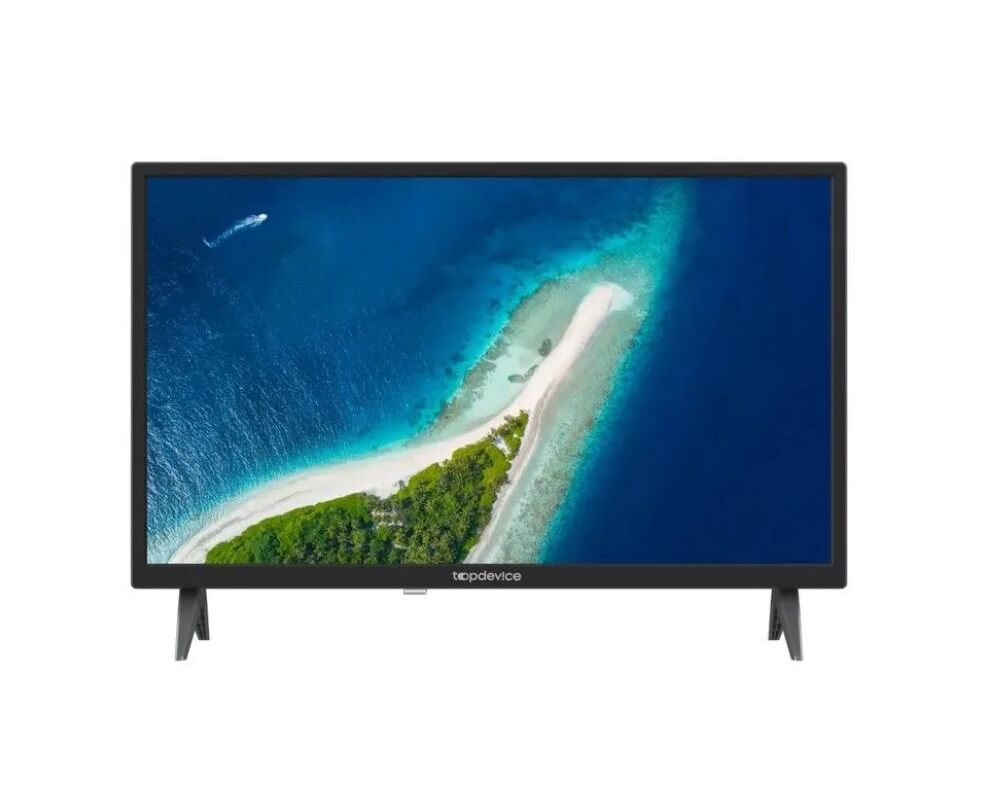 24" Телевизор Topdevice TDTV24 BS01 HBK черный 1366x768, HD READY, 60 Гц, Wi-Fi, SMART TV, Wild Red