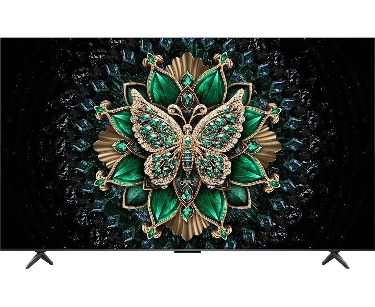 65" Телевизор TCL 65 C6 K черный QLED 3840х 2160, 4 K Ultra HD, 144 Гц, Wi-Fi, Smart TV, Google TV