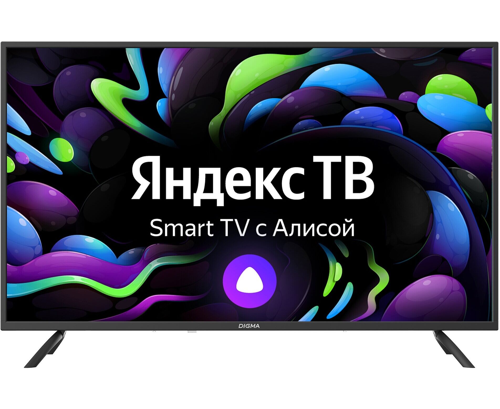 43" Телевизор Digma DM-LED43 UBB31 черный 3840x2160, 4 K Ultra HD, 60 Гц, Wi-Fi, Smart TV, Яндекс.ТВ