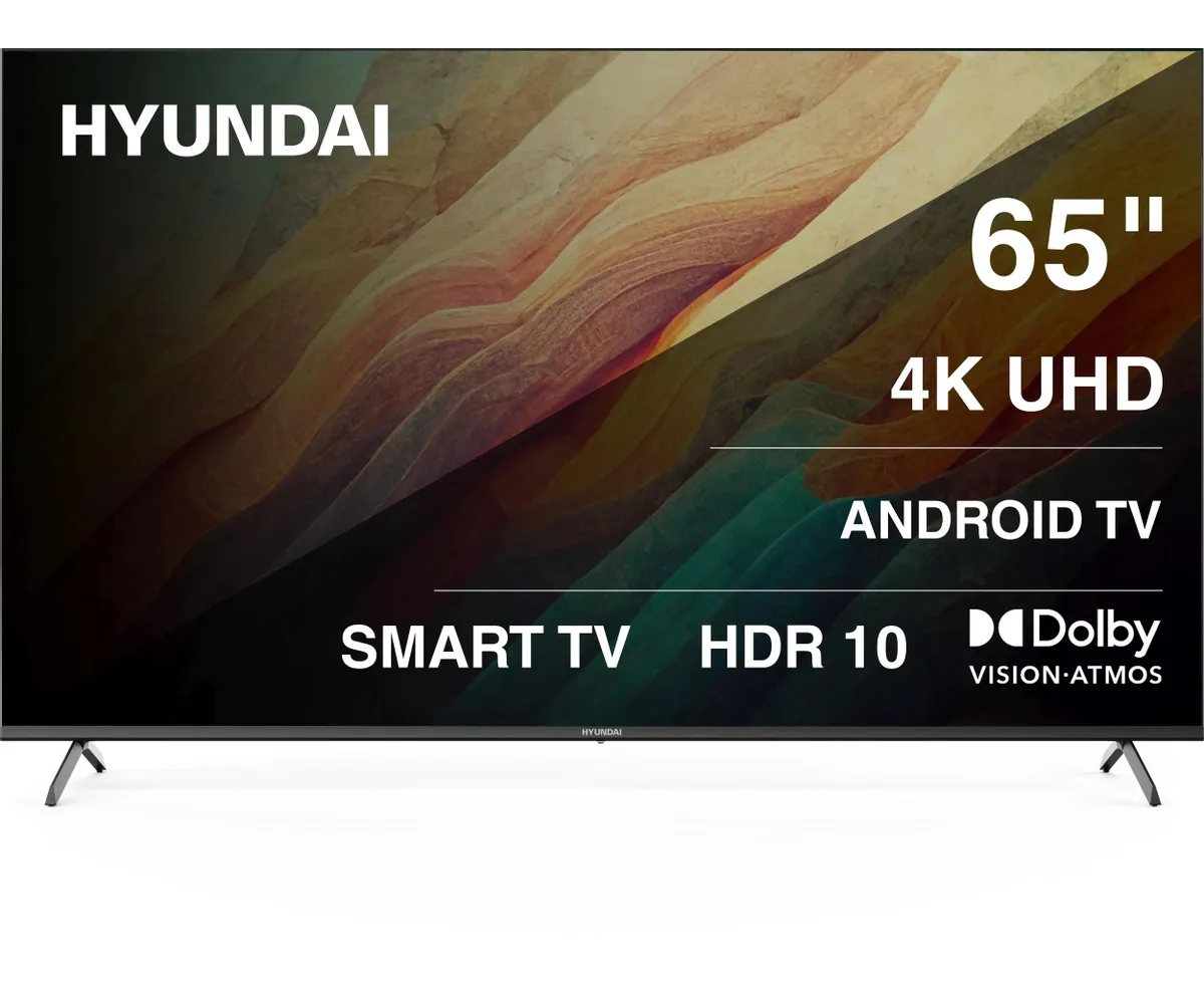 65" Телевизор Hyundai H-LED65 BU7009 черный 3840x2160, 4 K Ultra HD, 60 Гц, Wi-Fi, Smart TV, Android TV
