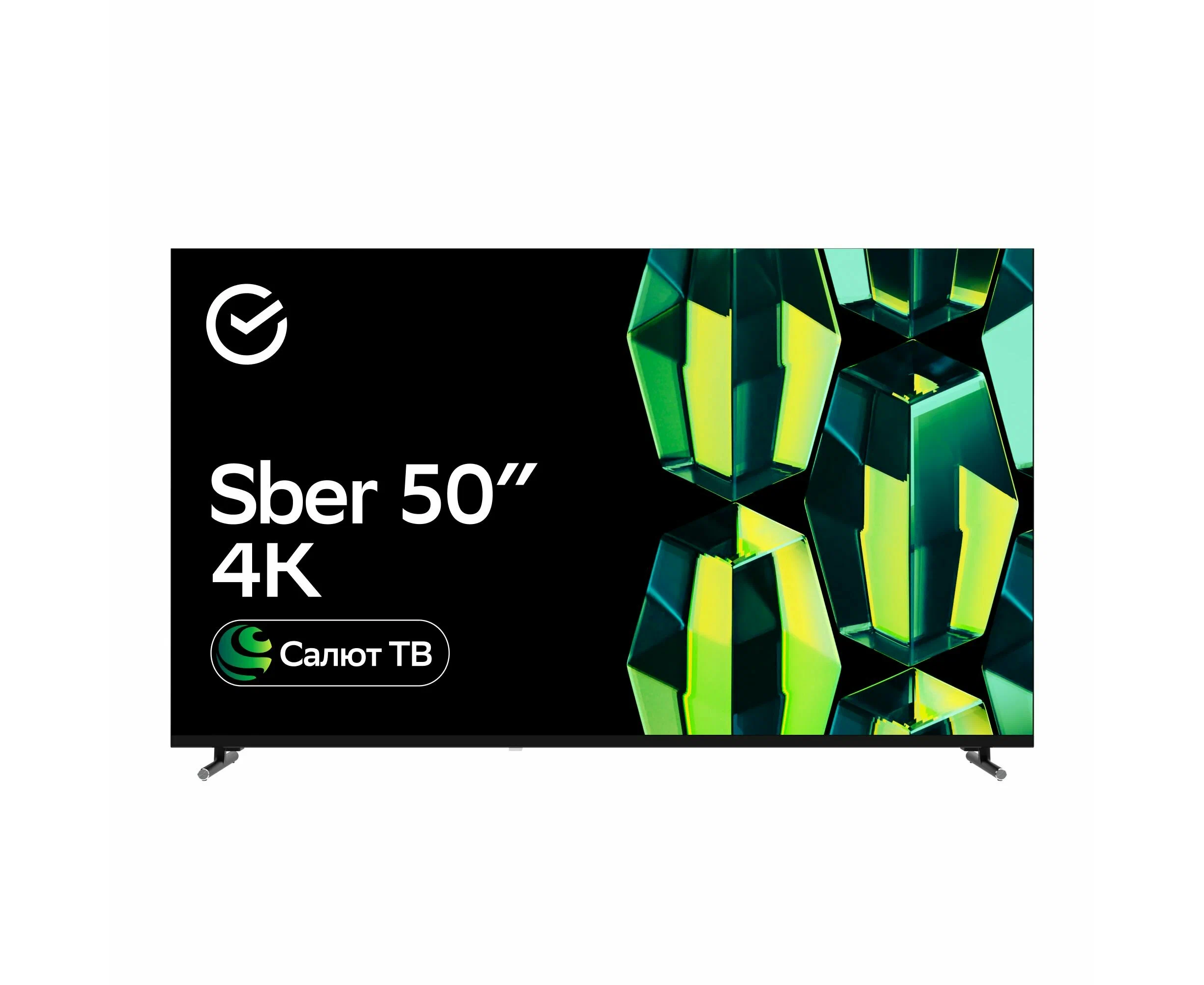 50" Телевизор Sber SDX 50 U4139 черный 3840x2160, 4 K Ultra HD, 60 Гц, Wi-Fi, Smart TV, Салют ТВ