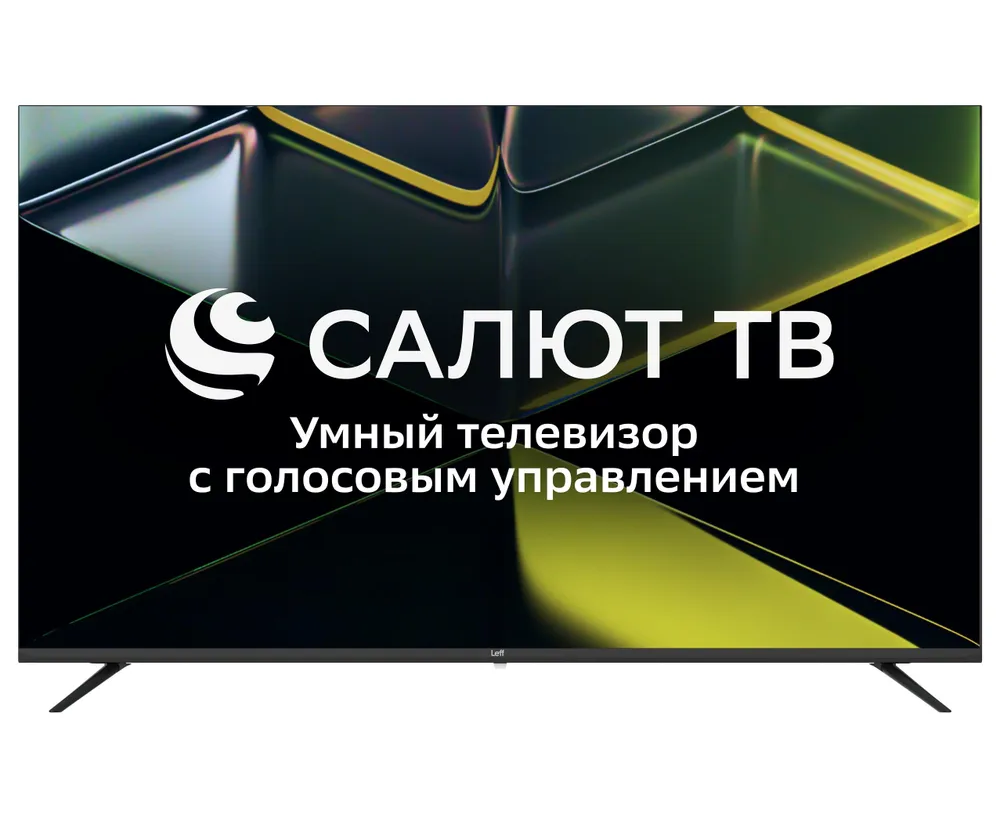 55" Телевизор LEFF 55 U680 T черный 3840x2160, 4 K Ultra HD, 60 Гц, Wi-Fi, Smart TV, Салют ТВ