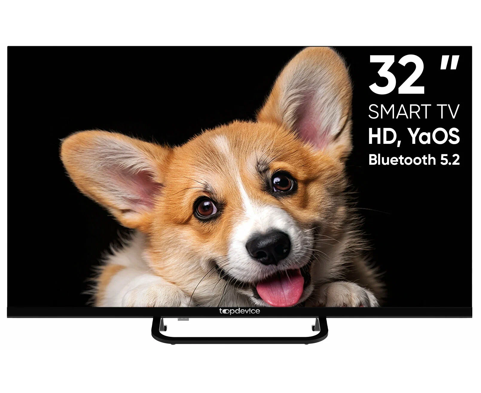 32" Телевизор Top Device TDTV32 CS03 H_BK черный 1366x768, HD, 60 Гц, Wi-Fi, Smart TV, Яндекс ТВ