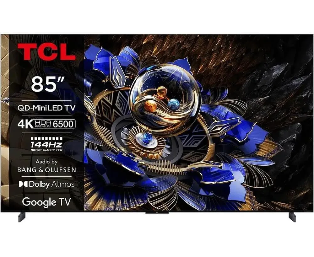 85" Телевизор TCL 85 X11 K черный QLED 3840x2160, 4 K Ultra HD, 144 Гц, Wi-Fi, Smart TV, Google TV