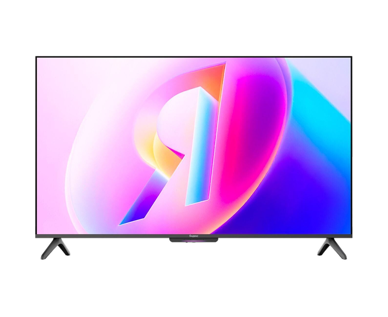 50" Телевизор YANDEX ТВ Станция Бейсик QLED с Алисой YNDX-00079 черный 3840x2160, 4 K Ultra HD, 60 Гц, Wi-Fi, Smart TV, Яндекс ТВ