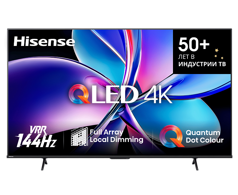100" Телевизор Hisense 100 E7 Q PRO черный QLED 3840x2160, 4 K Ultra HD, 120 Гц, Wi-Fi, Smart TV, VIDAA