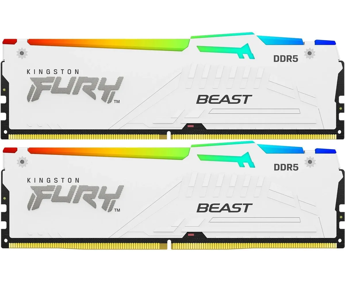 ОЗУ Kingston Fury Beast KF556 C36 BWEAK2-32 DDR5 - 2x 16 ГБ 5600 МГц, DIMM, White, Ret