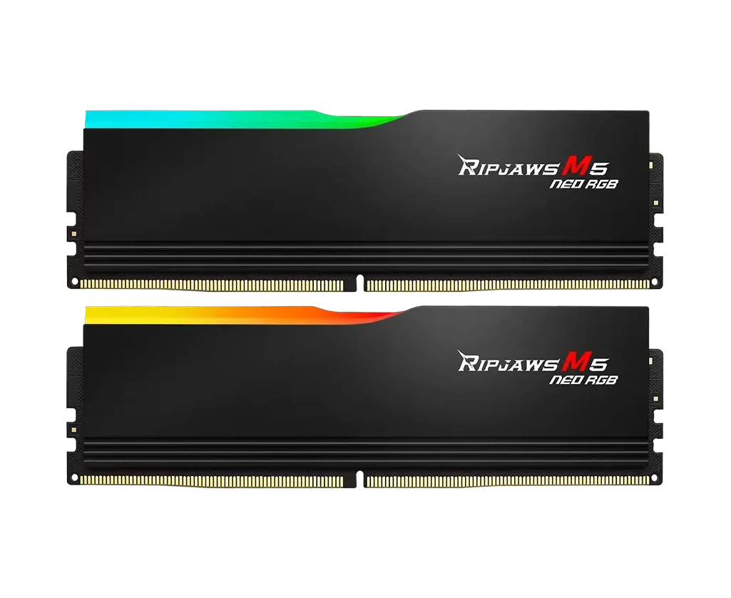 ОЗУ G.SKILL Ripjaws M5 RGB (F5-6000 J2836 G16 GX2-RM5 RK) 32 GB (2x16 GB) 6000 M Hz DDR5 CL28 (28-36-36-96) 1.40 V / Black