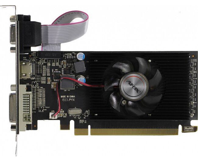 Видеокарта AFOX AFR5230-2048 D3 L5 Radeon R5 230 2 GB DDR3 64 Bit DVI HDMI VGA LP Single Fan