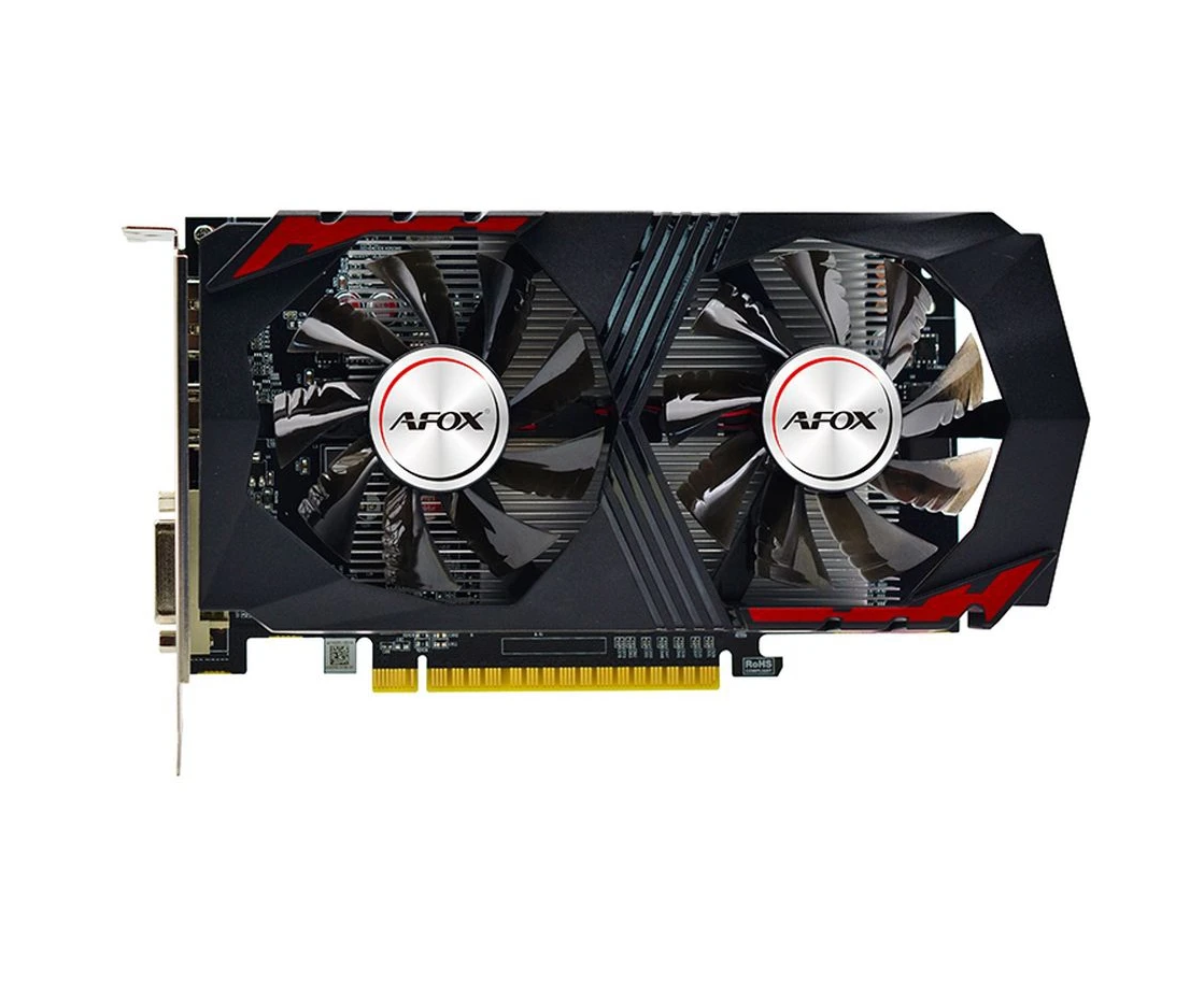 Видеокарта Afox GTX1050 Ti Gaming 4 GB (AF1050 TI-4096 D5 H2-V6) GDDR5 128bit DVI DP HDMI 2 Fan RTL