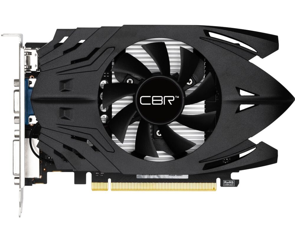 Видеокарта CBR GT730 2 Gb (VGA-STX730-2 G-RTL) DDR3, 128bit, 700 Mhz, 1*HDMI + 1*DVI + 1*VGA, 49 W, Ret