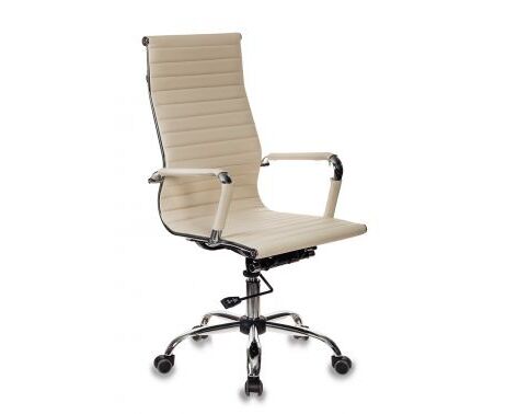 Кресло руководителя Бюрократ CH-883/IVORY слоновая кость искусственная кожа крестовина хром
