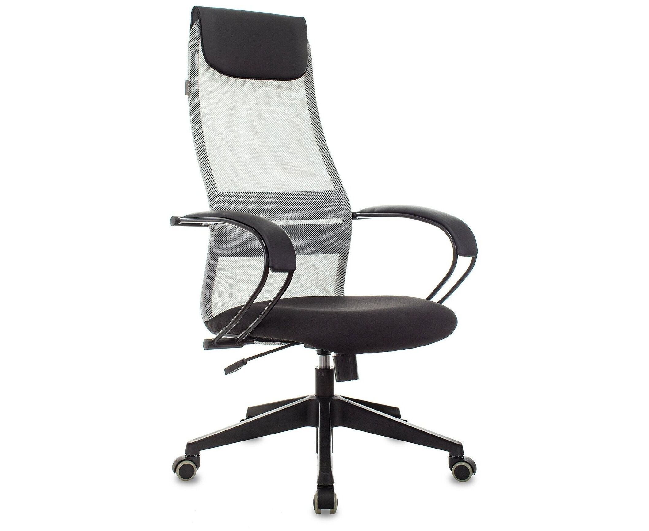 Кресло Бюрократ CH-607 TW-02 (CH-607/L Grey) сетка/ткань светло-серый сиденье черный