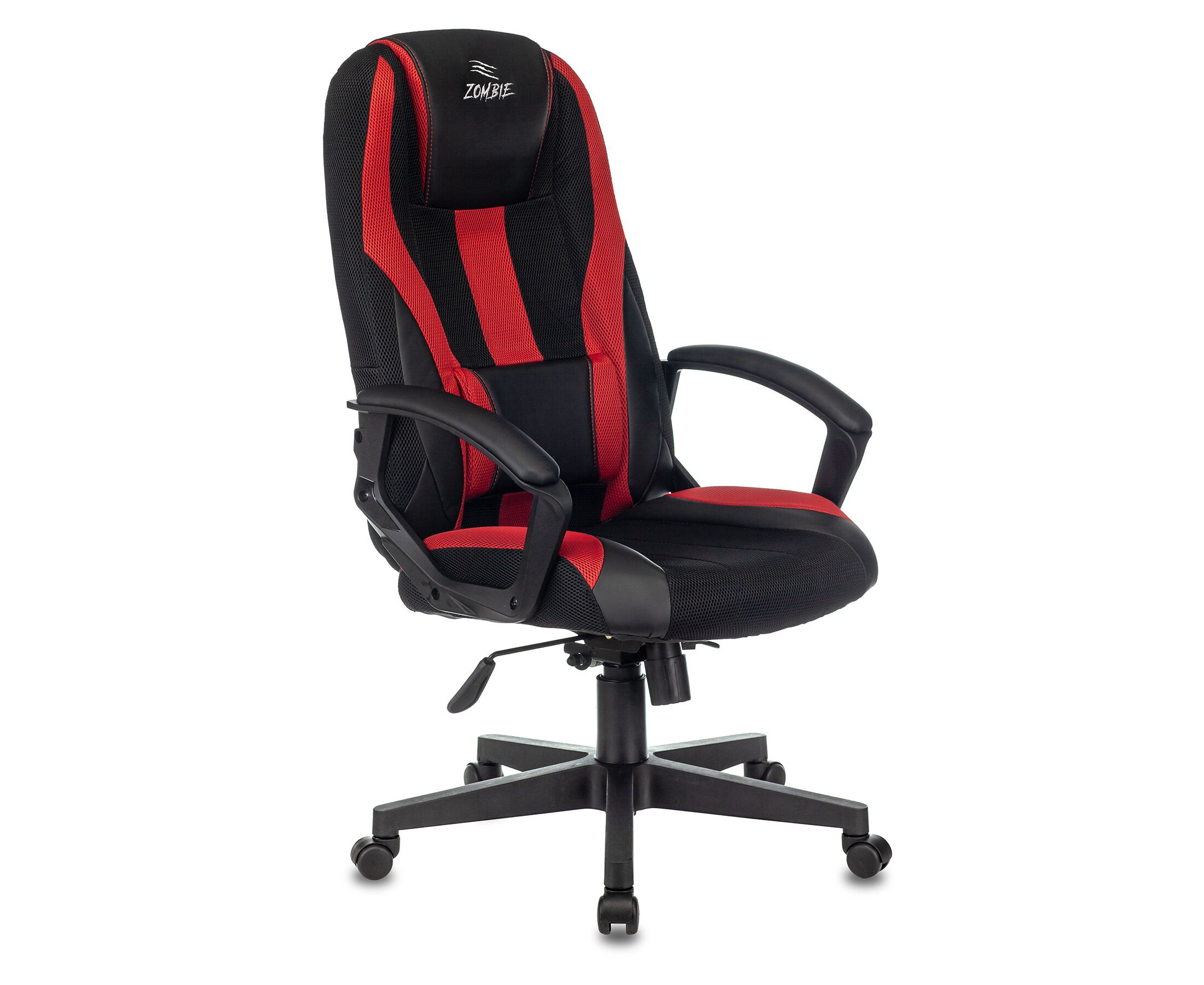 Кресло Zombie 9 Red текстиль/эко.кожа черный/красный