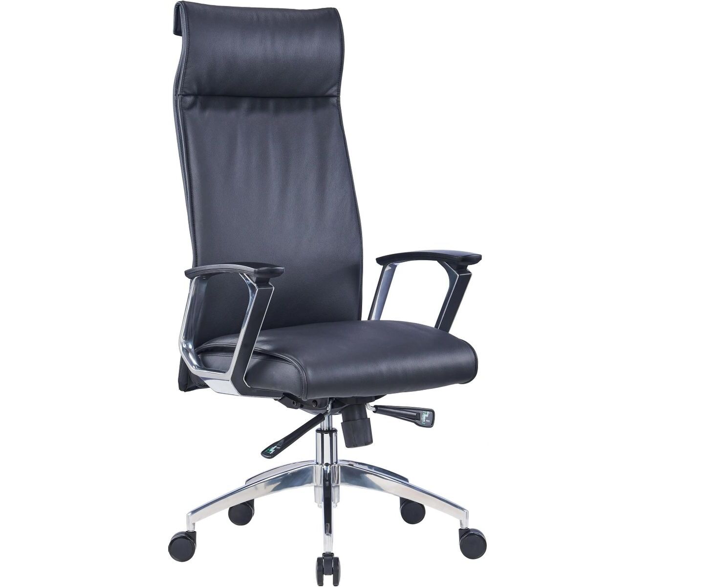 Кресло руководителя Cactus CS-LBK-BARSELONA кожа крестов. алюминий