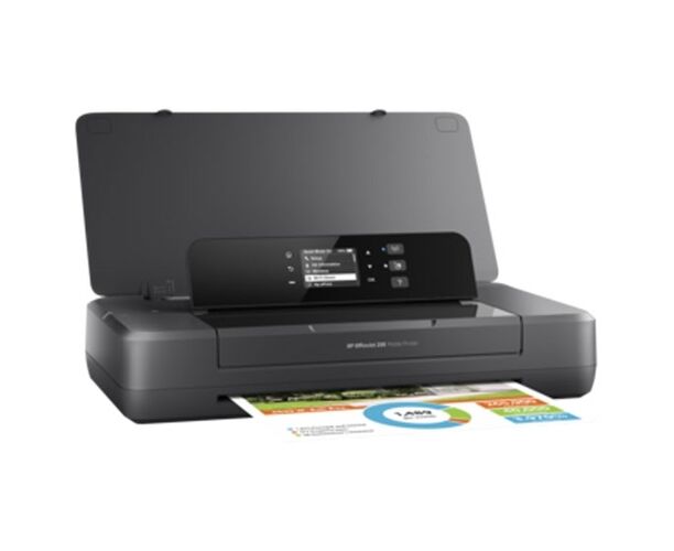 HP Принтер мобильный Office Jet 202, 4-цветный струйный A4, 10 (9 цв) изобр/мин, 1200x4800 dpi, 128 Мб, подача: 50 лист., USB, Wi-Fi, печать фотографий