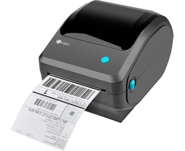 Термопринтер G&G GG-D410 203dpi 152мм/с/USB для печ.накл. черный