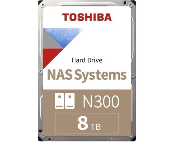 HDD Toshiba N300 (HDWG780 UZSVA) NAS SATA3 3.5" 8 TB 7200 512 Mb 6 Gb/s 1 year warranty