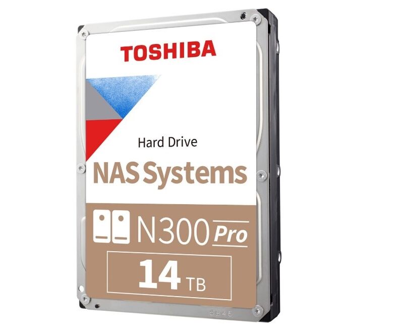 HDD Toshiba N300 Pro (HDWG51 EXZSTB) NAS 14 Tb SATA3 3.5" 7200 512 Mb 6 Gb/s 1 year warranty