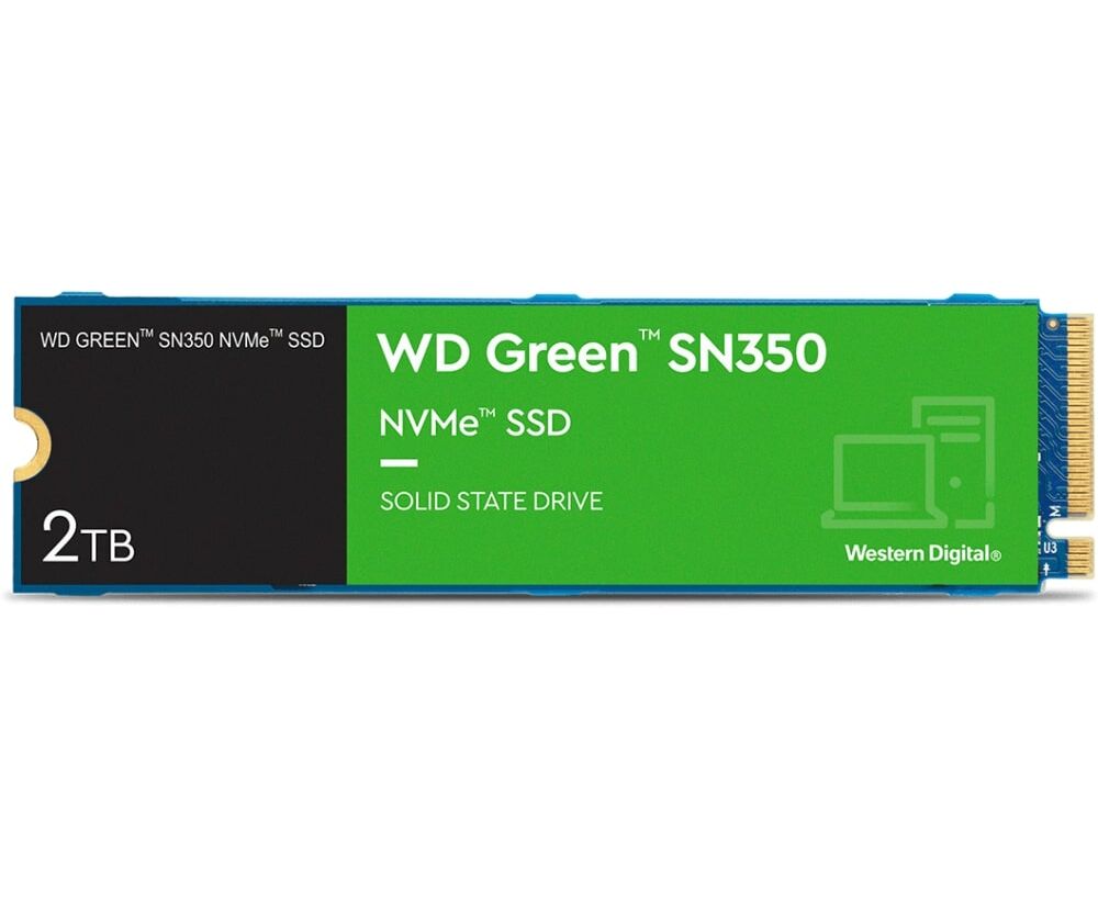 SSD WD Green SN350 WDS200 T3 G0 C 2 ТБ M2.2280 NV Me (QLC)