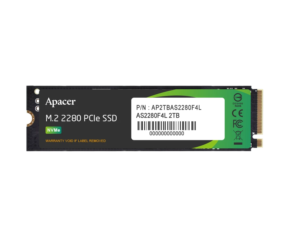 SSD APACER AP2 TBAS2280 F4 L-1 1 TB M.2 2280 NV Me PCIE 5.0 x4 12000/11800
